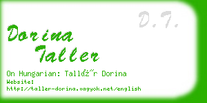 dorina taller business card